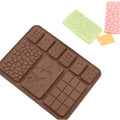 Food Grade Silicone Chocolate Mold Rectangle Bar Shape Reusable Cake Tool for Baking Dessert Icing DIY-Packaged in Bag