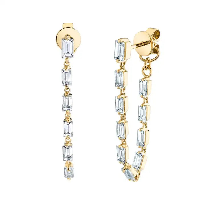 Laodun New Arrivals Women Jewelry Popular Models Crystal S925 Silver Drop Heart Drop Earrings Trendy Long Drop Earrings Vermeil