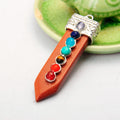 Natural Stone Sword Pendants Necklace 7 Chakra Reiki Healing Quartz Crystal Gemstone Jewelry for Women Men Energy Dowsing