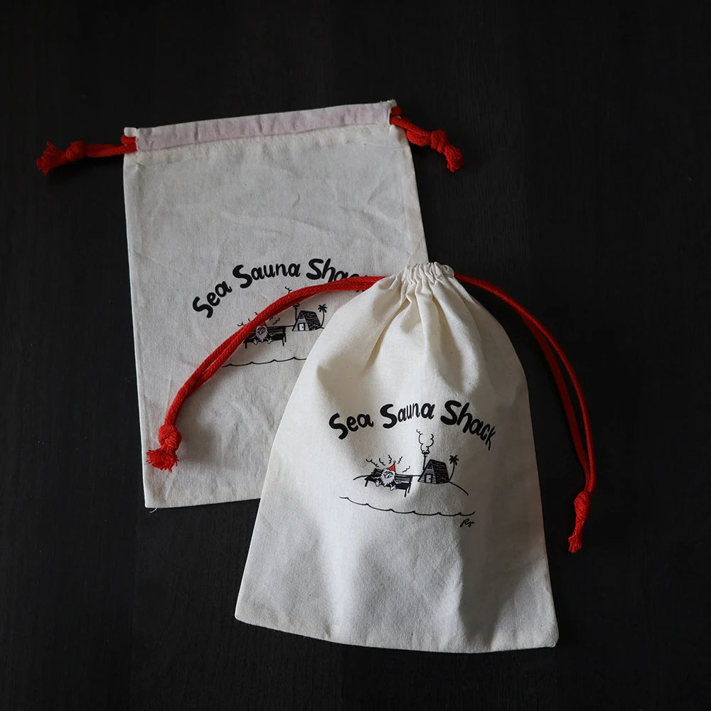 Green Cotton Drawstring Storage Pouch Cotton Gift Cookies Bags Present Packing Bag for Socks