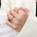 New Fashion Cute Design Titanium 316L Stainless Steel Bamboo Ring for Women Jewelry