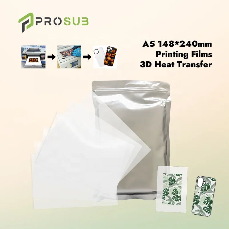 Prosub Wholesale A5 148*240mm Printing Films 3D Heat Transfer Sublimation Film for Phone Case MegaBDM