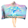 Scenic Prints Personalized Washable Wearable Hoodie Blankets Winter Fleece Wrap Cloak Hooded Blankets