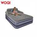 WOQI Comfortable Folding Air Mattress with Fast Inflation/Deflation 3 Minutes Flowed Top for Home Guest Travel Camping Air Pump
