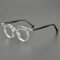 2025 New Handmade Acetate Yellow Transparent Leopard Pattern Eyeglasses Frames Customizable Wholesale Beautiful Personalized Fun