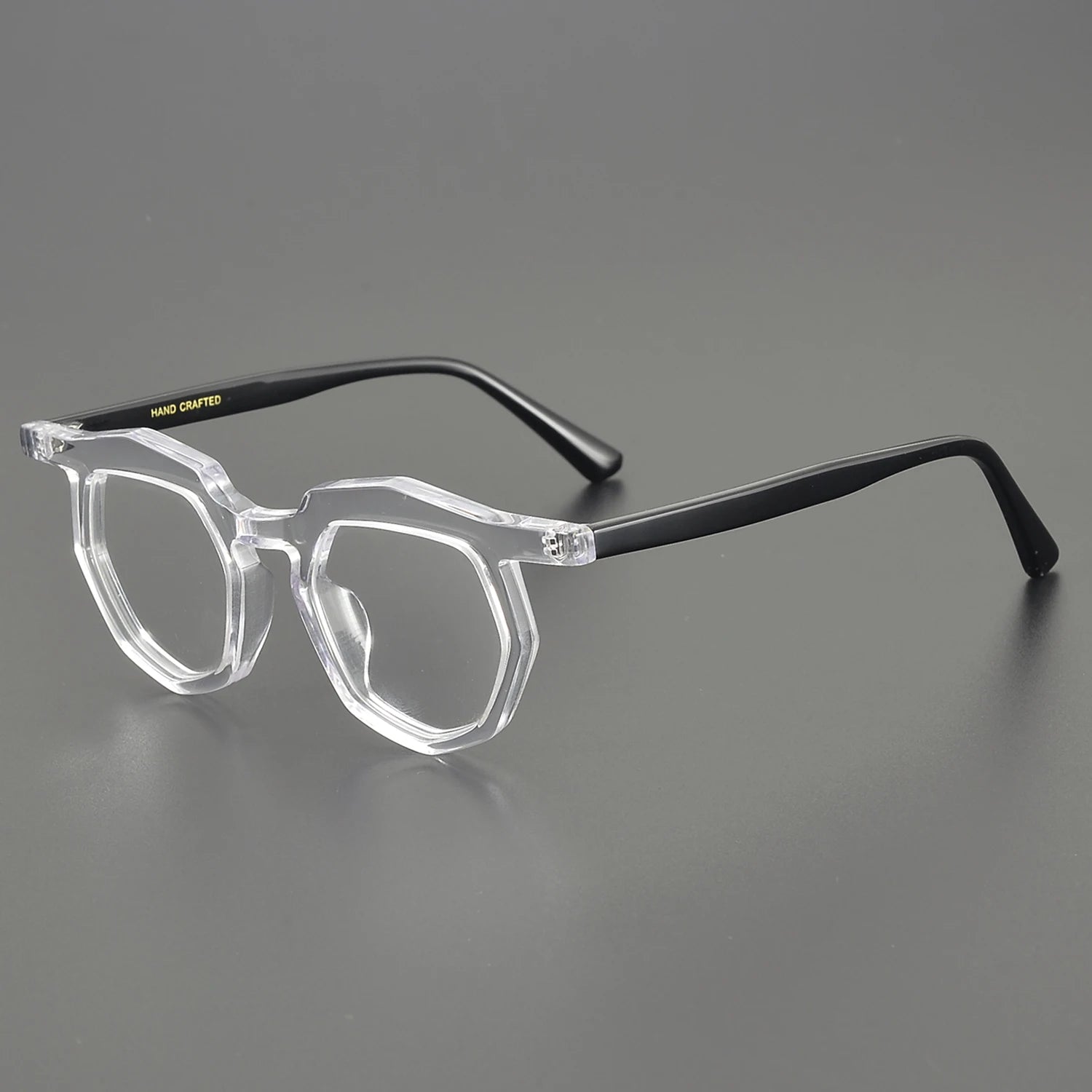 2025 New Handmade Acetate Yellow Transparent Leopard Pattern Eyeglasses Frames Customizable Wholesale Beautiful Personalized Fun