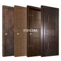 Foshan High Quality Door for Home Room Interior Mahogany Door Solid Wood nutella Color Interior Door for House Room