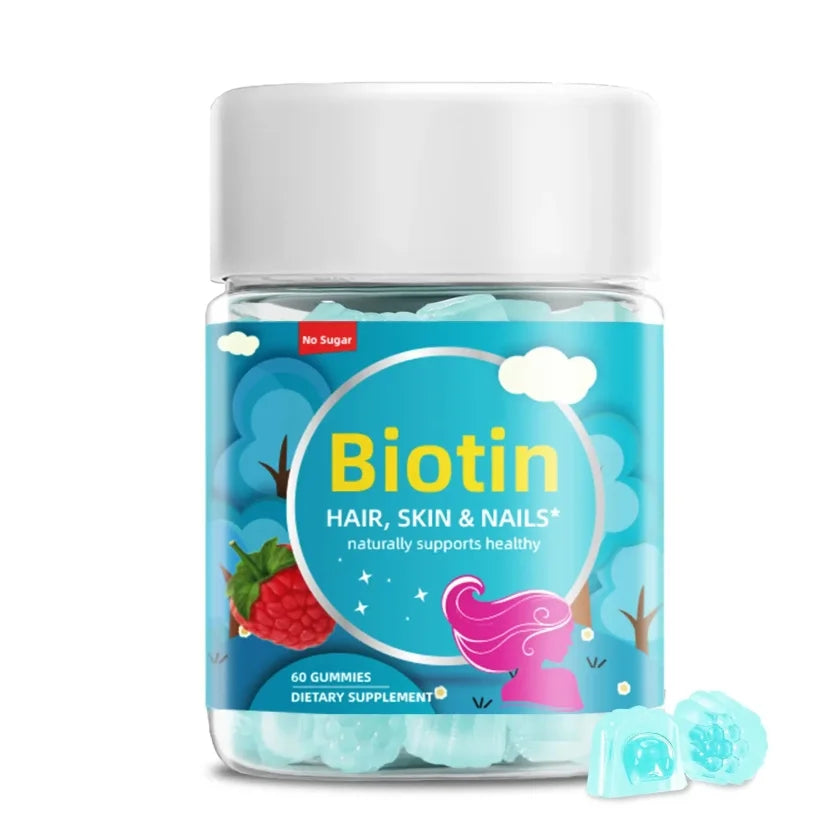 Natural Support Health Vitamin Complex Hair Growth Skin Nails Biotin Gummies
