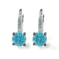 Fashion 925 Silver Cubic Zirconia Earrings Women Jewelry Hoop Earrings