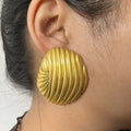 2024 New Arrival Fashion Jewelry Wholesale Chunky Women Hammered Pattern Irregular Earring Big Chubby Vintage Geometric Earrings