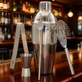 5pcs Set Stainless Steel Cocktail Shaker Set 550ml Martini Shaker Bottle Bar Bartender Accessories Gift Box