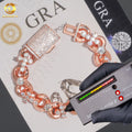 Zuanfa Jewelry Iced Out Hip Hop Jeweley Moissanite Cuban Link Bracelet 925 Silver D VVS Cross Infinite Cuban Link Bracelet