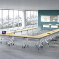 Luxury Conference Table Big Size Wood Portable U Shaped Meeting Table for 30 Places
