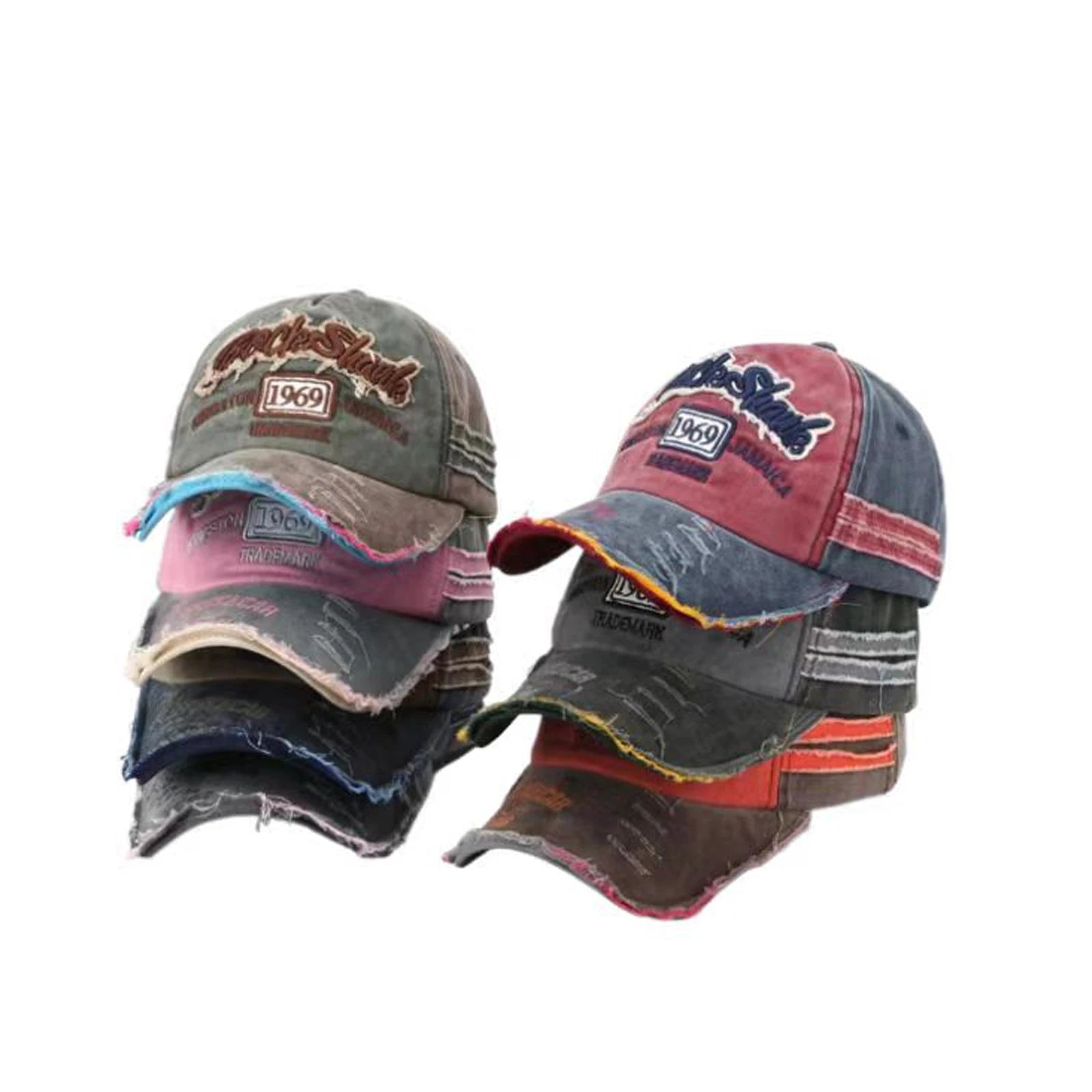 Custom Dad Hat Quality Ethnic Sporty 5-Panel Distressed Dad Hat Vintage Street Denim Hat Letter Washed Embroidery Logo Dad Hat