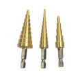 Yunbei 10 Sets of Five-edged Steel Chamfering Tool Woodworking Drill Punch Step Drill Gold Punch Pagoda Drill Titanium