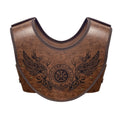 Men's Nordic Phoenix Embossed Leather Armor  Style Compass Attached Chest Armor Retro Knight Cosplay Half Body Armor Men