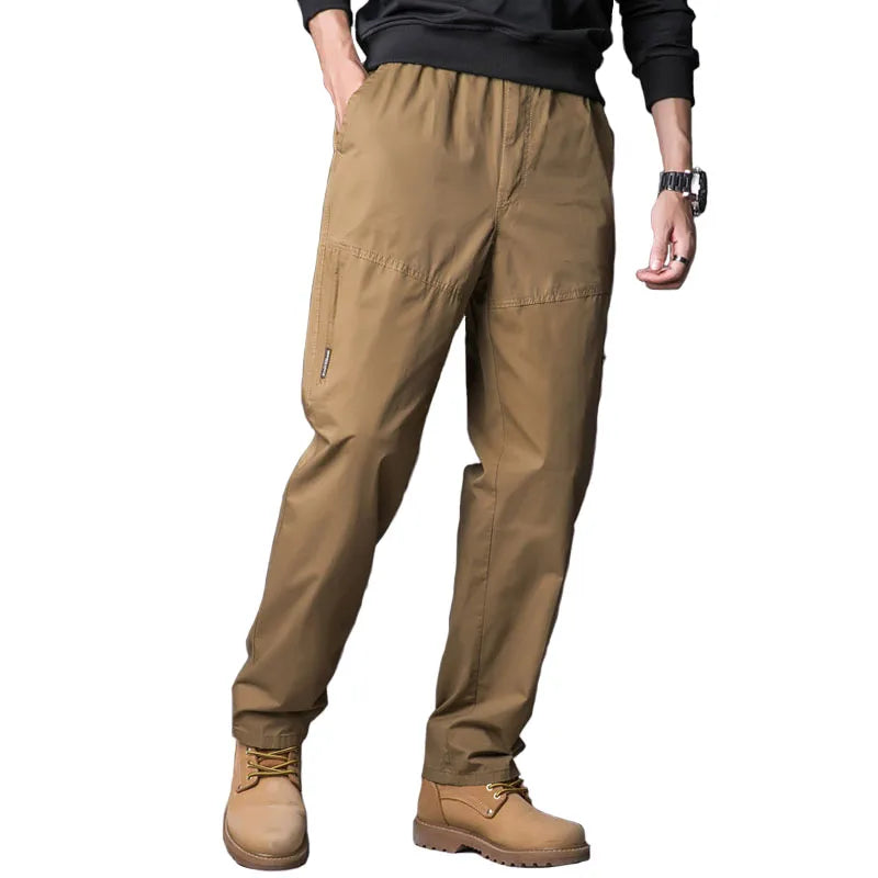 Classic Design Men's Casual Cotton Pants Big Size Pant for Man Custom LOGO Acceptable Daily Wear Chino Trousers