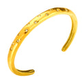 Five-pointed Star Bangle Inlay Shiny Zircon Luxury Jewelry for Women Gold Color Waterproof Stainless Steel Bracelet