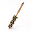 Custom Salon Hair Brush Round Paddle Design with Boar Bristles Made From Natural Wood Rotating Hair Brushes