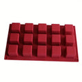 Homey Rectangle Silicone Cake Mold-Eco-Friendly Microwave/Dishwasher/Oven Safe 9 Palace Modeling for Sandwich Mousse Cakes