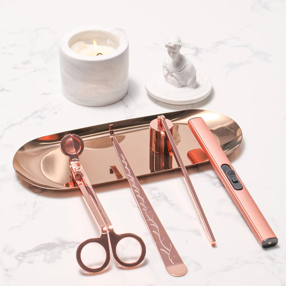 Nicole New Candle Tools Include Candle Tray Wick Trimmer Snuffer Dipper Lighter Candle Accessories