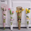 Tondo Waterproof Single  Rose Flower Wrapping Bag Handmade Rose  Carrier Bag  Bouquet Holder
