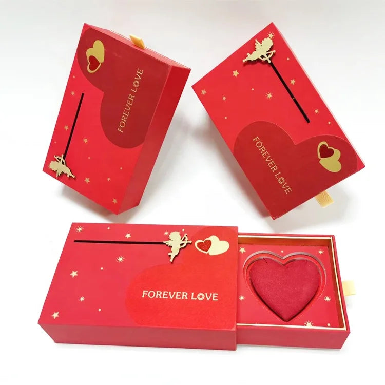 Wedding Set Factory Directly Supplies Customized Jewelry with logo Wedding Set Packaging Box Pure Silver Jewelry Box