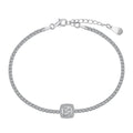 Dylam Hip Hop Iced Out Bracelet Rectangle Cz Cubic Zirconia Square Shape Bracelet Women Diamond Bracelet Cuban Chain Link