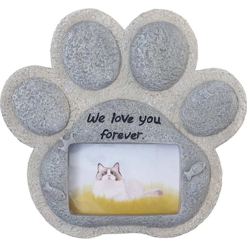 Pet Funeral Products Memorial Stone Dog Cat Garden Memory Stone Tombstone Photo Frame Heart Design Memorial Headstone
