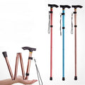 KSY Portable Foldable Cane Outdoor Mountain Climbing Aluminum Alloy Walking Stick