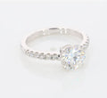 Best Moissanite 18k Gold Ring with 7.5mm 8 Heart & 8arrow Moissanite and Side Lab Diamond