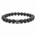 Hot Sale Simple Stone Beads Health Lava Bracelet Frosted Stone Tiger Eye Stone Magnetic Bracelet Male