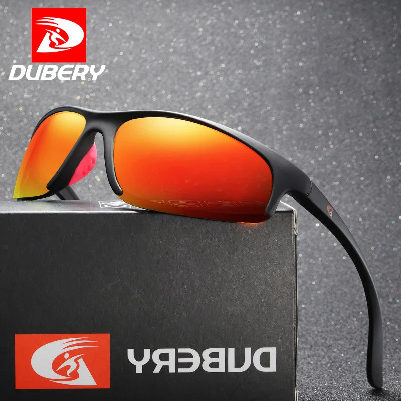DUBERY Polarized Night Vision Sunglasses Men's Driving Sun Glasses for Men Square Sport Brand Luxury Mirror Shades Oculos D185