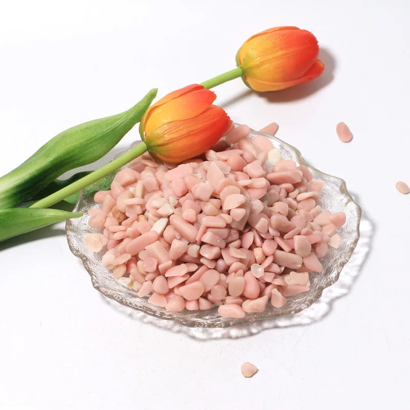 Wholesale Bulk Pink Opalite Chips Crystals Healing Tumbled Quartz Stones Spiritual Meditation Ornaments Mascot Amethyst Material