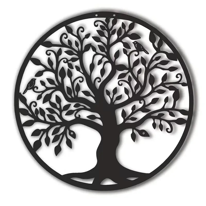 Metal Wall Art Tree of Life Iron Art Tree of Life Art Decorations Crafts Laser Cutting Wall Decoration