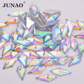 JUNAO 11*18mm Crystal AB Acrylic Rhinestones Diamond Fancy Stones Flatback Crystal Stones for Dress Decoration