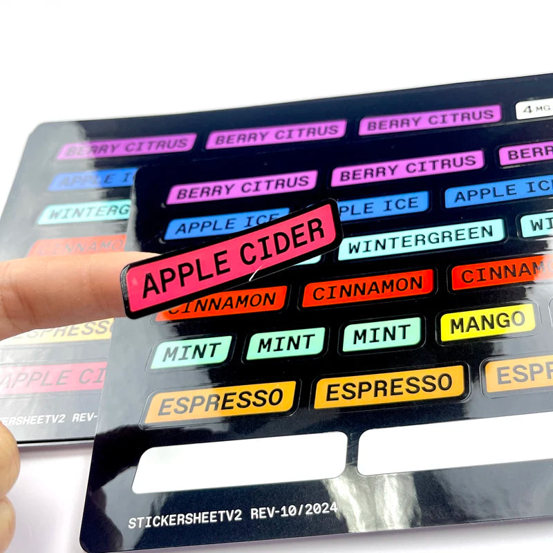 Easy Peel Custom Adhesive Waterproof logo Packaging Label Kiss Cut Vinyl Sticker Sheets