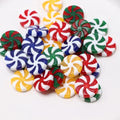 Miniaturet Red White Windmill Simulation Candy Flat Back Resin Cabochon Embellishments Diy Scrapbooking Decorations Craft