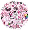 50Pcs Women Fight Lacticyl Disease Motivational Label Stickers for Girl Phone Case Luggage Laptop Book Decor Stickers