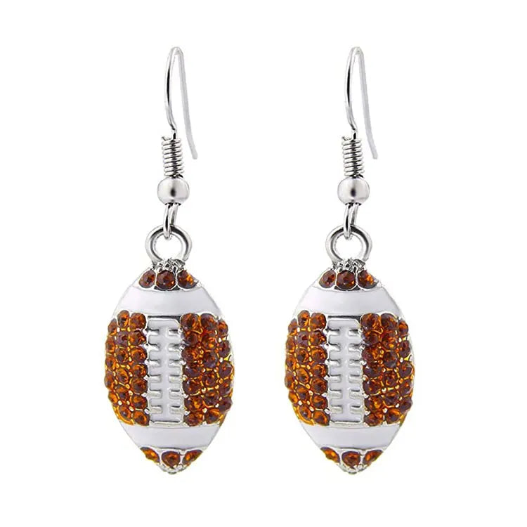 SC Fashion Design Basketball Dangle Earrings Sport Theme Luxury Crystal Rhinestone Volleyball Football Earrings for Women 2023