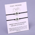 Mother Daughter Grandma Granddaughter Aunt Niece Friends Make a Wish Dream Pinky Promise Swear Compass Charm Couple Bracelet