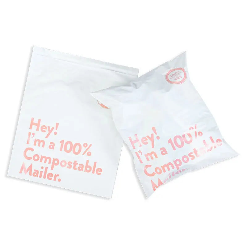 Custom Courier Mail Bags Shipping Package Corn Starch Based Biodegradable Poly Bags for Clothing