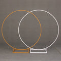 2M New Wedding Props Wrought Iron Ring Arches Outdoor Lawn Wedding Silver Wedding Half Circle Arch Flower Stand