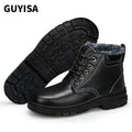 For GUYISA Anti-Puncture Iron Toe Safety Boots Anti-Slip Work Boots for Fall/Winter/Spring/Summer Factory Workshop Work China