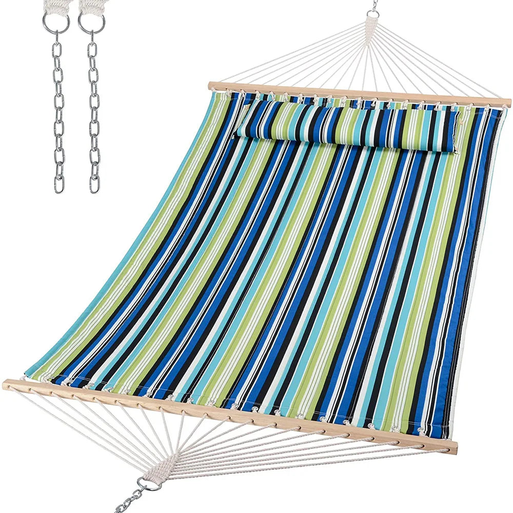 Quality Cotton Weave Outdoor Hammock with Detachable Pillow Portable Modern Design for Gym Bedroom Living Room Outdoor Furniture