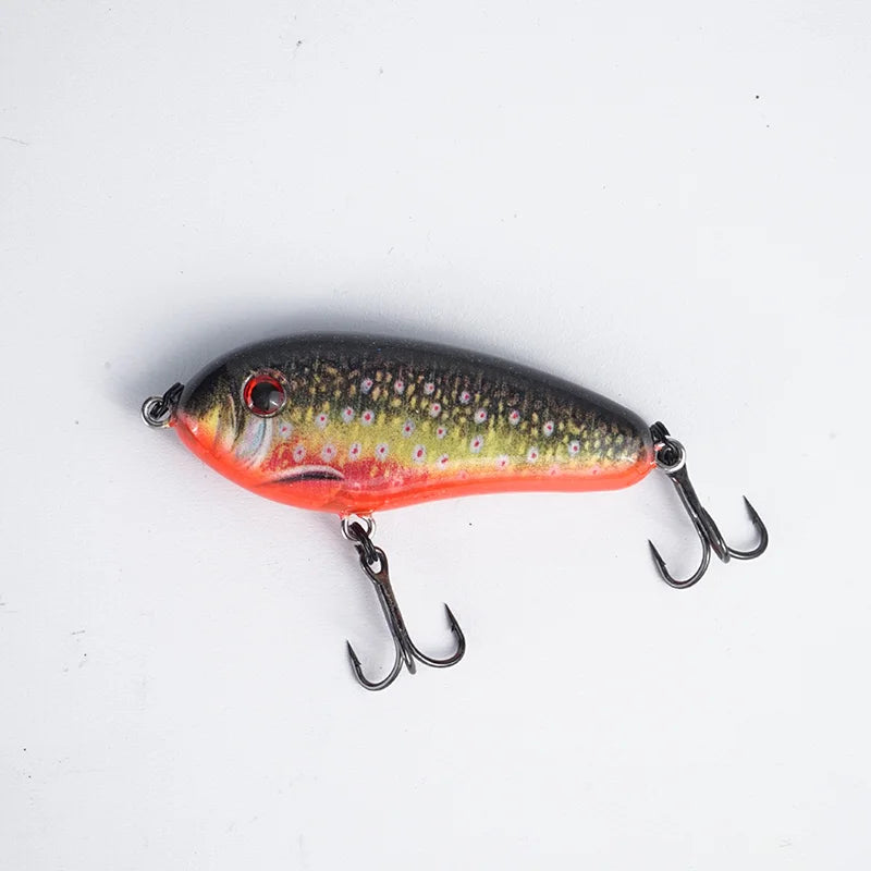 Selco Realistic PVC & ABS Hard Fishing Lure for Bass Pike Vibration Bait Rattle Sharp Treble Hooks for Freshwater Fish Lakes