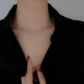 Rainbowking Sublimation Infinity 18k Gold Filled Bead Choker Pendant Necklace for Women Silver Necklaces Fashion Silver Jewelry