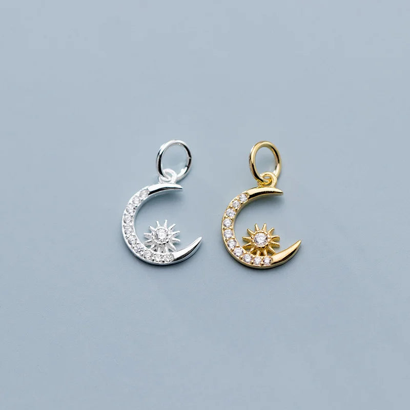 Hot Sale Fashion S925 Moon Zircon butterfly Pendant for Diy Charm Women Accessories