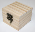 Custom Logo Embossed Printing Wooden Jade Box with Hook & Loop Closure-Original Color for Jewelry Display