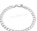 Sterling Silver Curb Chain Bracelet 925 Cuban Link Bracelet Unisex